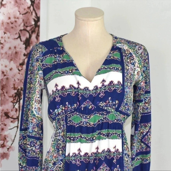 Anthropologie Maeve long sleeve colorful midi dress small - Picture 2 of 12